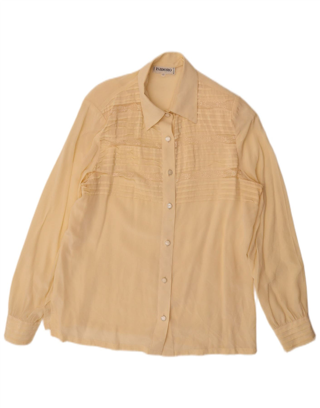 Chemisier chemise femme vintage IT 46 Grand Beige