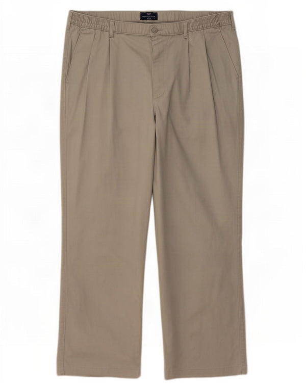 Marks & Spencer Pantalon Chino Pegged Blue Harbour Homme W44 L31 Kaki