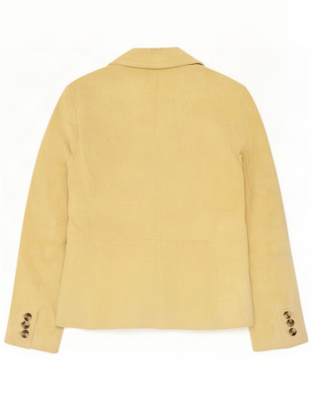 Max Mara Veste blazer en daim à 3 boutons pour femme UK 6 XS Cuir beige