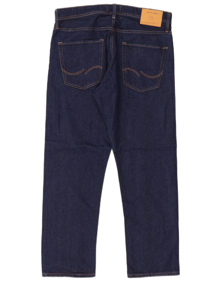 Jack & Jones Jean Droit Homme W34 L30 Bleu Marine Coton