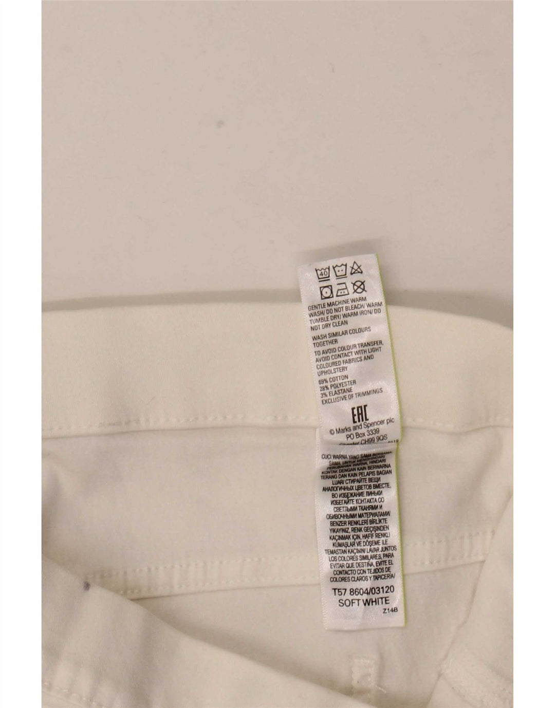 Marks & Spencer Jean Jegging pour femme UK 12 Medium W32 L28 Coton blanc