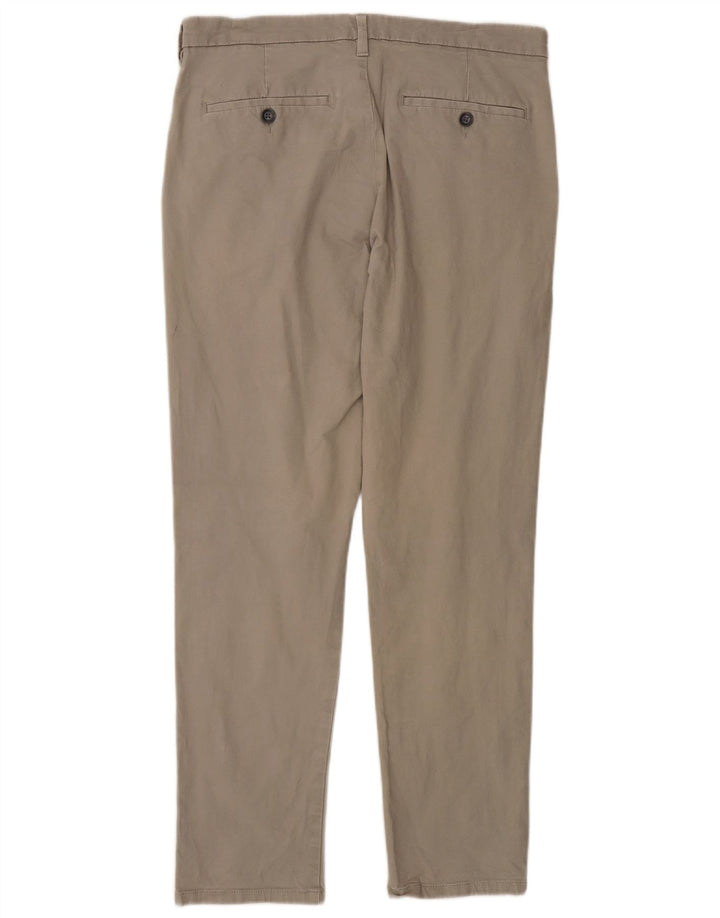 Marks & Spencer Pantalon Chino Slim Homme W32 L29 Gris Coton