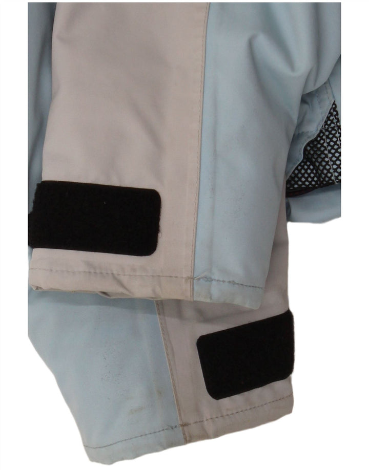 Musto Veste de pluie surdimensionnée à capuche pour femme UK 10 Small Bleu Colorblock