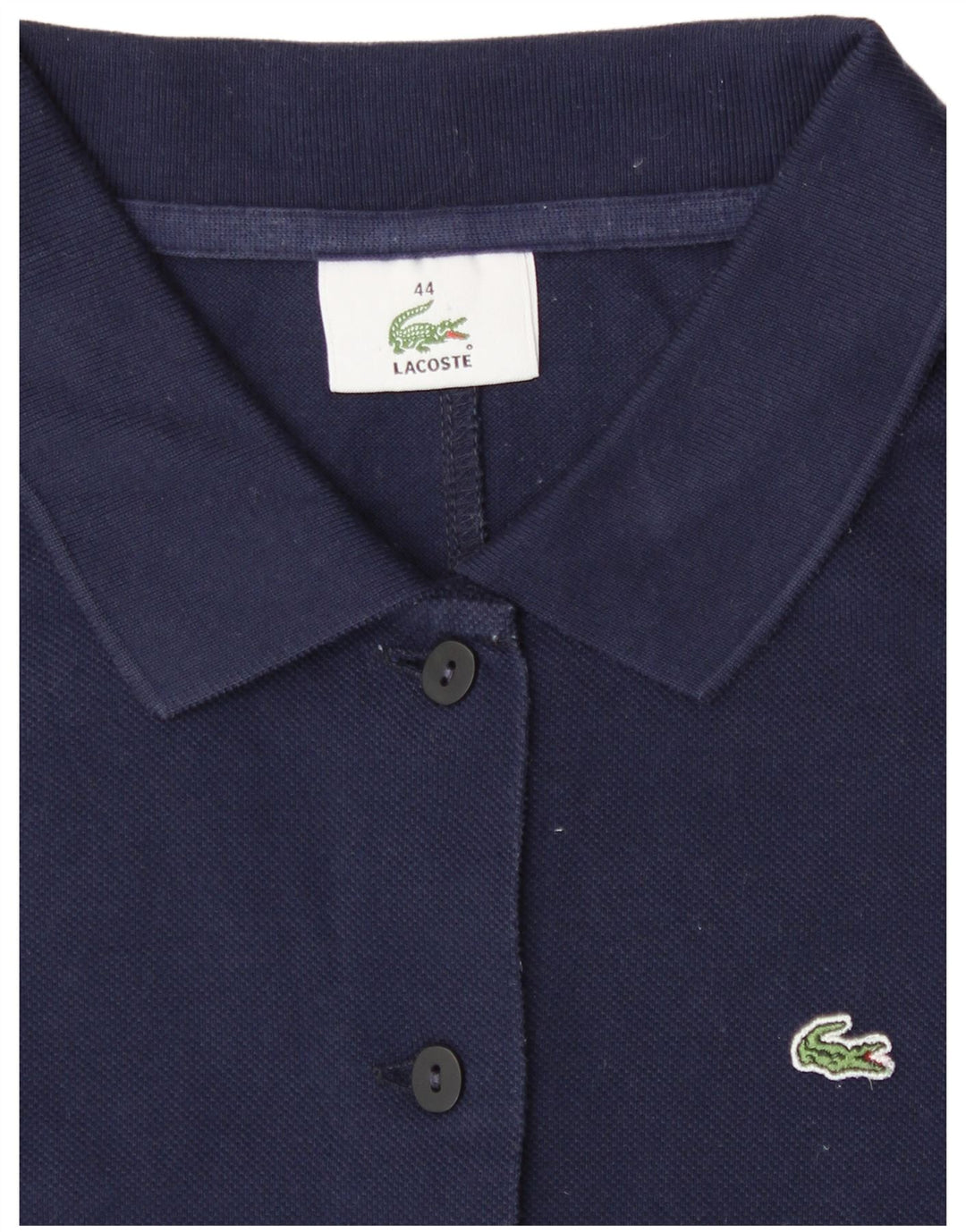 Lacoste Femme Chemise sans manches Blouse Taille 44 Grand Coton Bleu Marine
