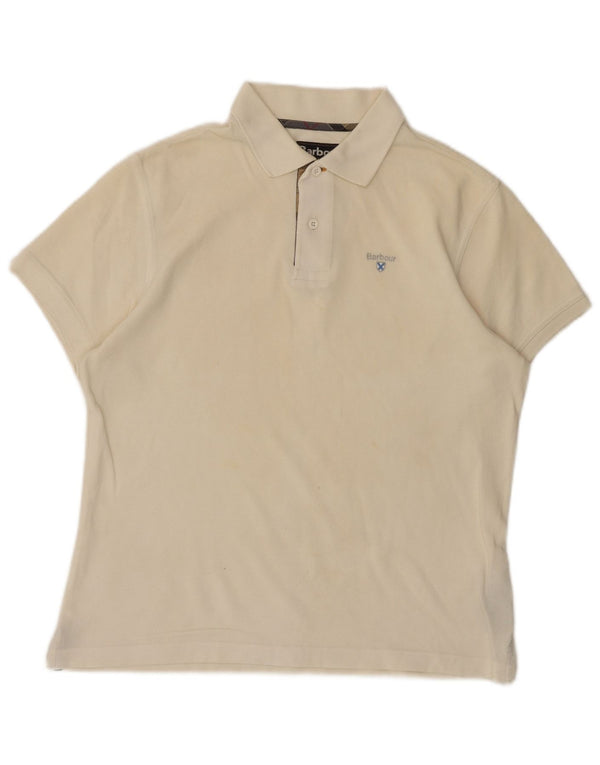 BARBOUR Polo Homme Coton Beige Moyen