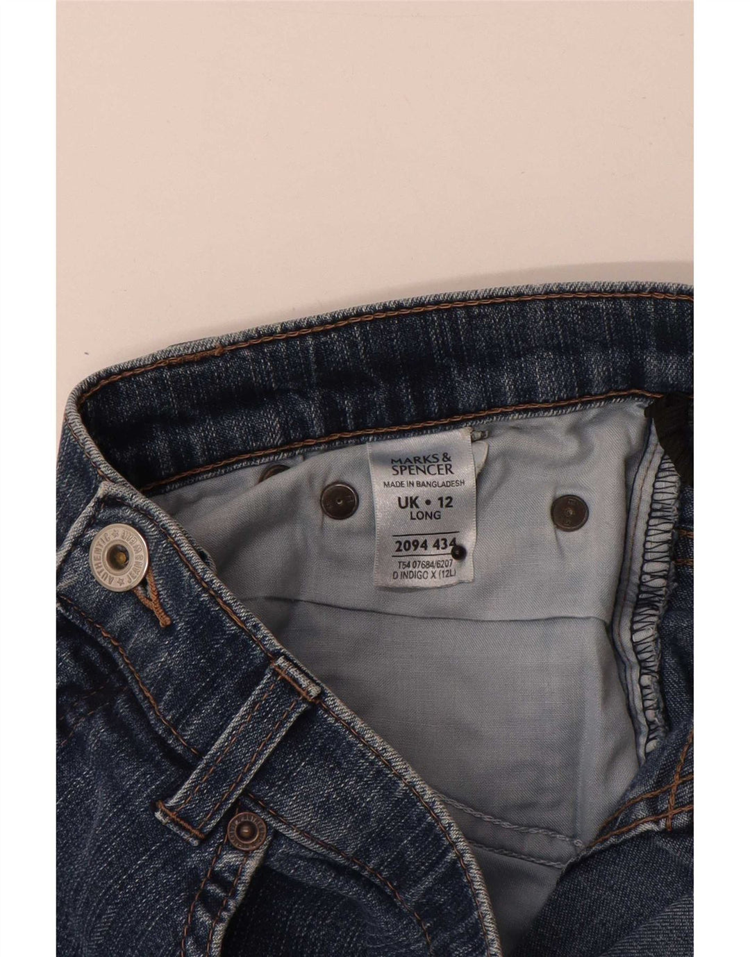 Marks & Spencer Jean bootcut pour femme UK 12 Medium W28 L29 Bleu Coton