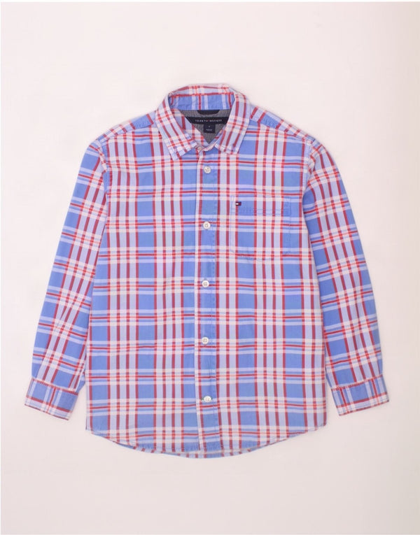 Tommy Hilfiger Chemise Garçon 6-7 Ans Bleu Carreaux Coton