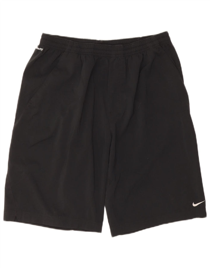 NIKE Short de sport Fit Dry pour hommes, grand, noir, polyester