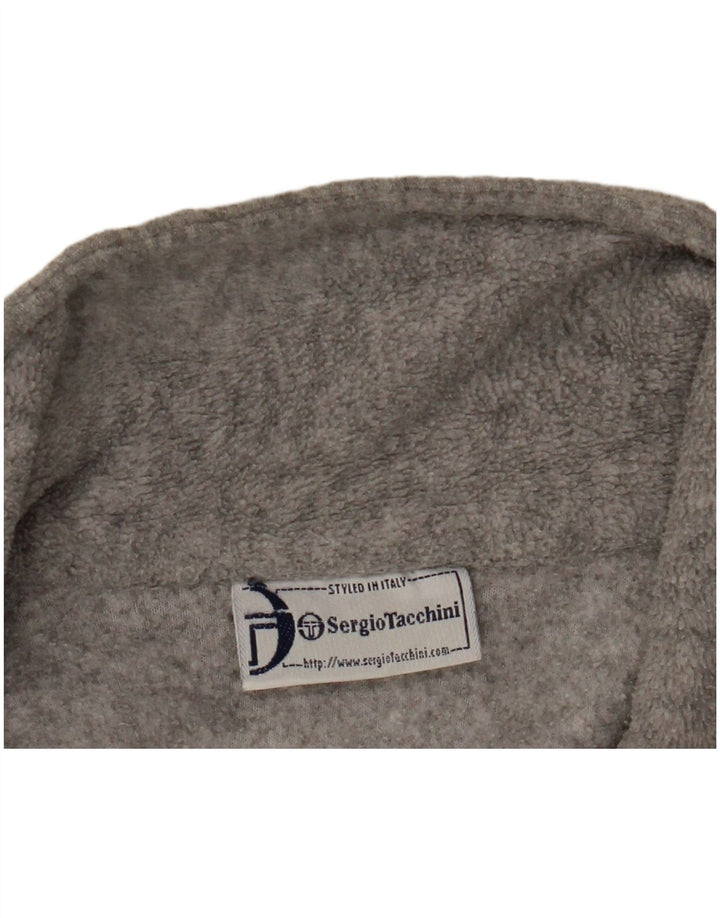 SERGIO TACCHINI Pull Polaire Col Zippé Homme Grand Gris