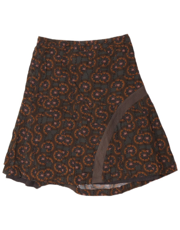 Diesel Jupe portefeuille pour femme Small W27 Rayonne florale marron