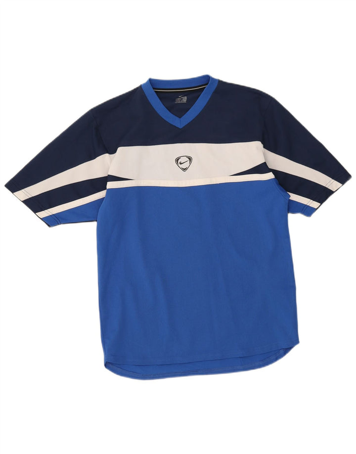 Nike T-shirt pour homme en polyester color block Petit Bleu