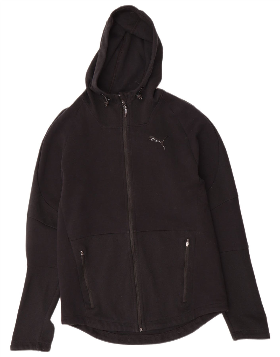 PUMA Pull à capuche zippé pour femme UK 44 Coton noir moyen