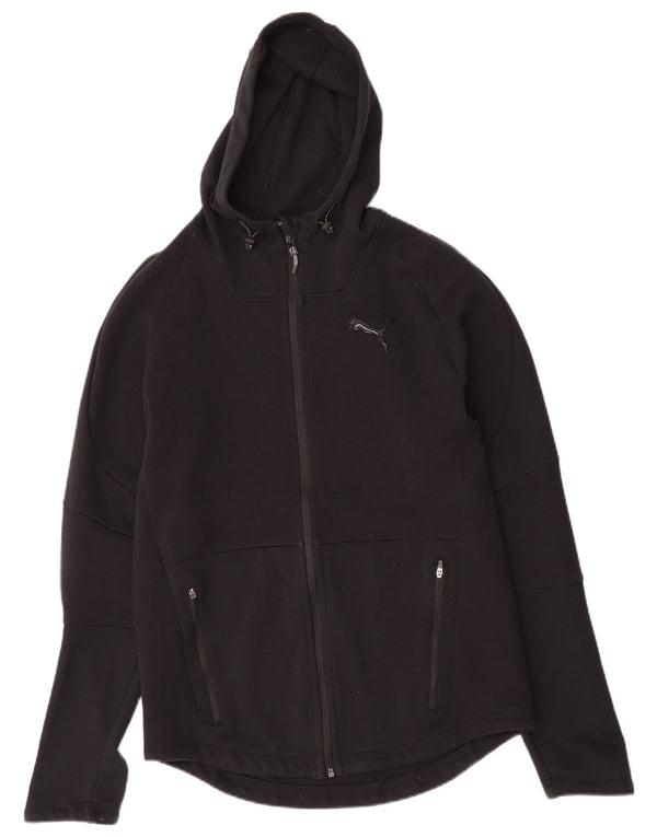 PUMA Pull à capuche zippé pour femme UK 44 Coton noir moyen