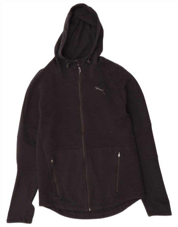 PUMA Pull à capuche zippé pour femme UK 44 Coton noir moyen