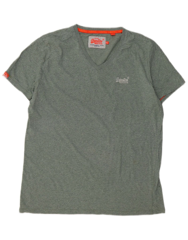 SUPERDRY T-Shirt Homme Top 2XL Vert Coton