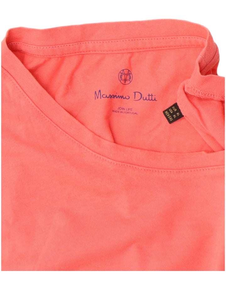 Massimo Dutti T-Shirt Homme Top XL Rose Coton
