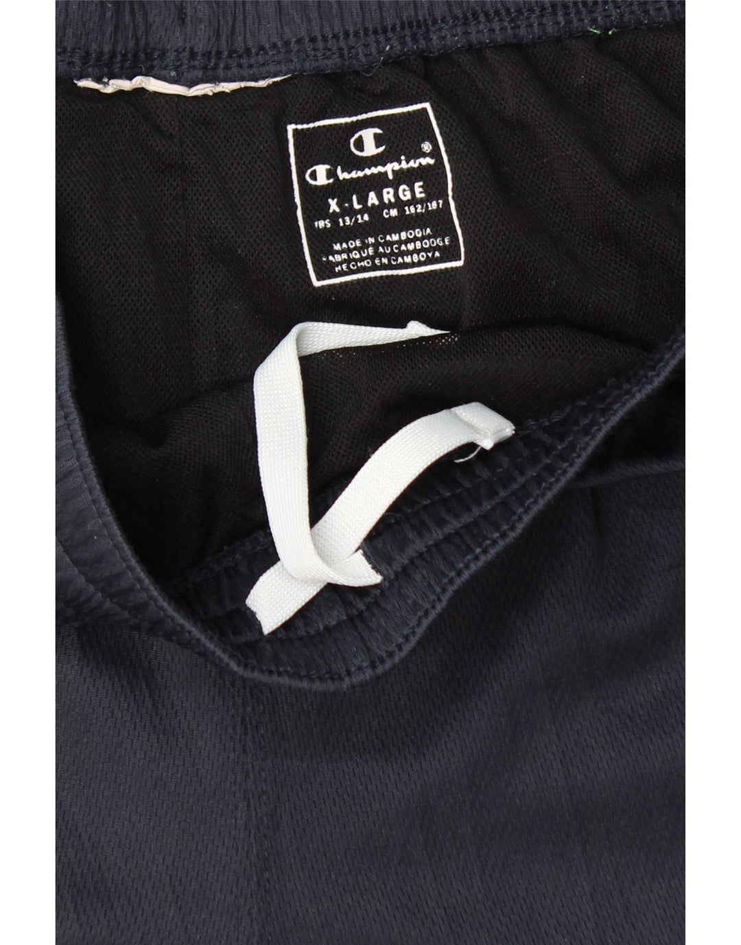 CHAMPION Short de Sport Graphique Garçon 13-14 Ans XL Bleu Marine