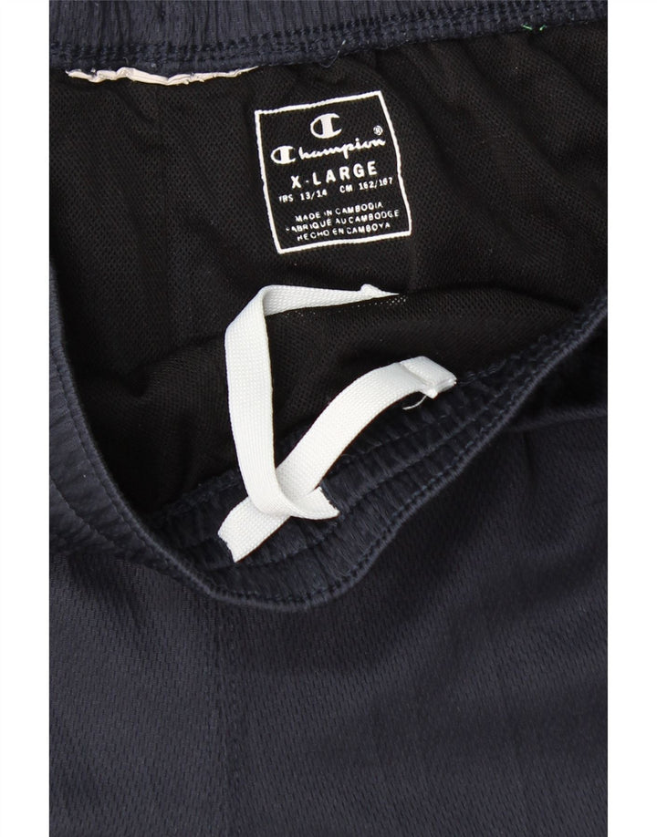 CHAMPION Short de Sport Graphique Garçon 13-14 Ans XL Bleu Marine