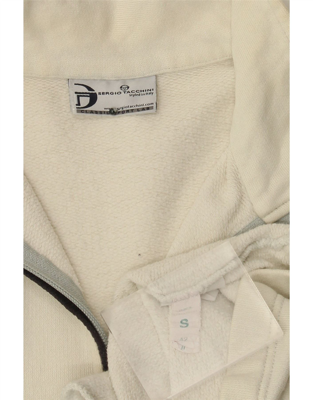 Sergio Tacchini Veste De Survêtement Pour Homme Petit Blanc Cassé