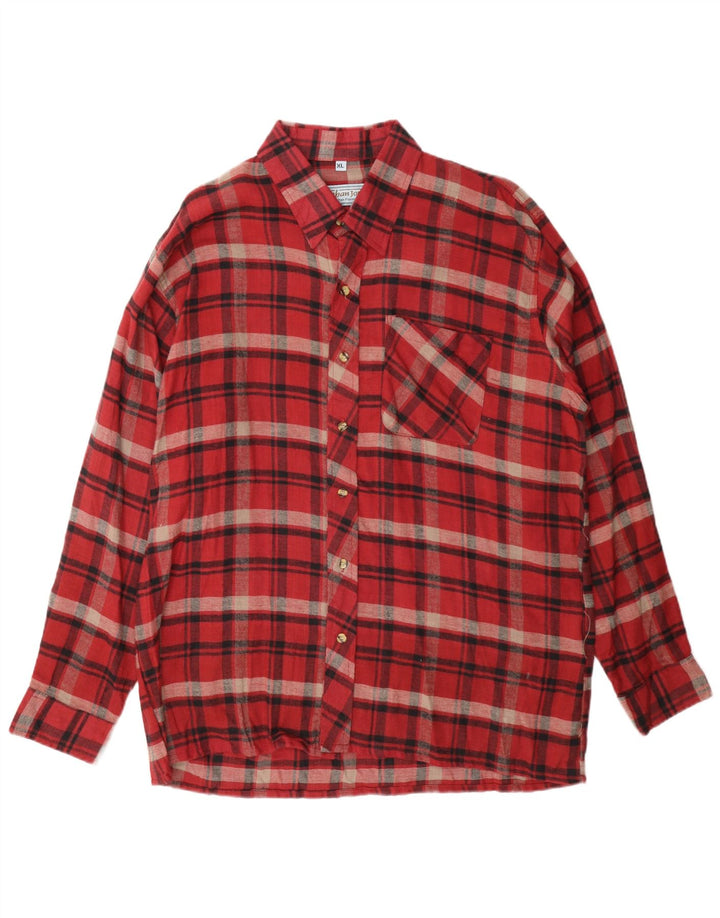 Nathan Jones Chemise en flanelle pour homme XL en coton à carreaux rouges