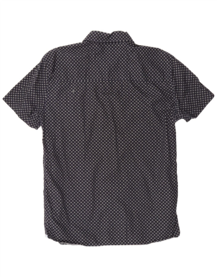 MUSTANG Chemise Slim Fit à Manches Courtes pour Homme en Coton Floral Bleu Marine