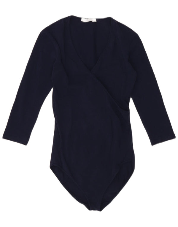 Zara Body à manches 3/4 pour femme UK 8 Small Bleu marine en coton