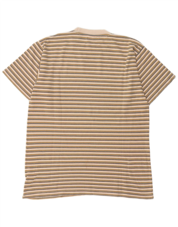 Lee T-Shirt Homme Haut Large Coton Rayé Beige