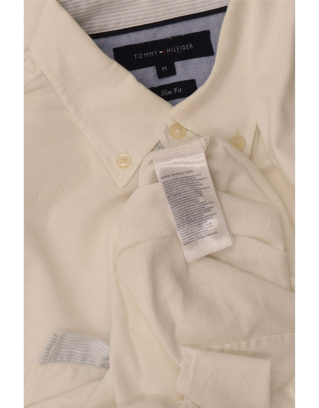 Tommy Hilfiger Chemise Slim Fit Homme Blanc Moyen Coton