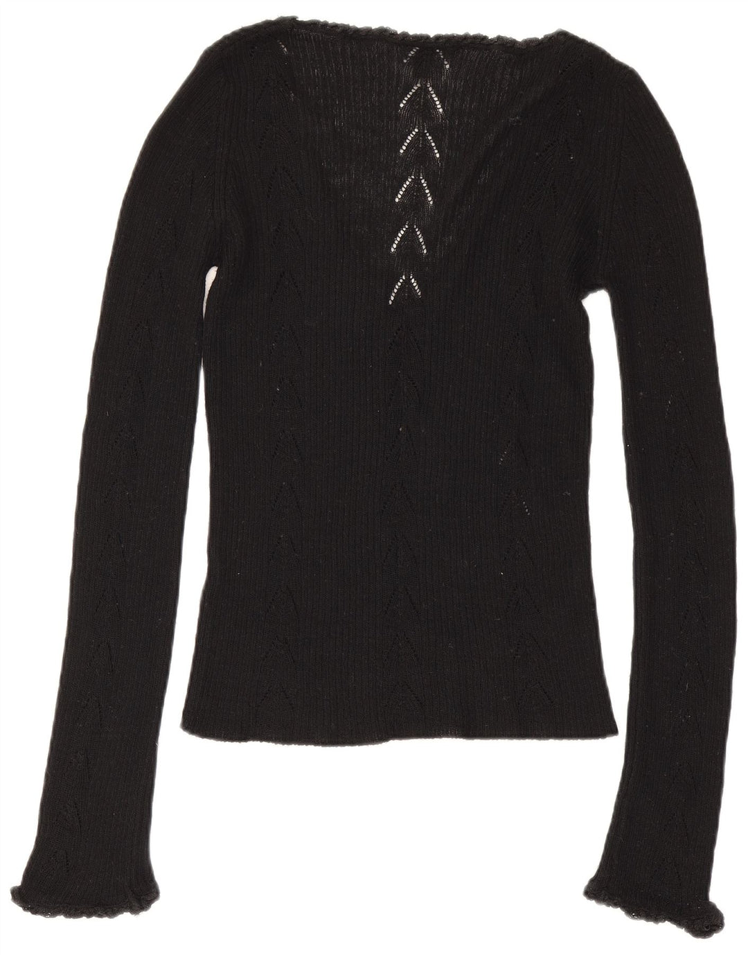 Calvin Klein Haut graphique à manches longues pour femme UK 12 Noir moyen