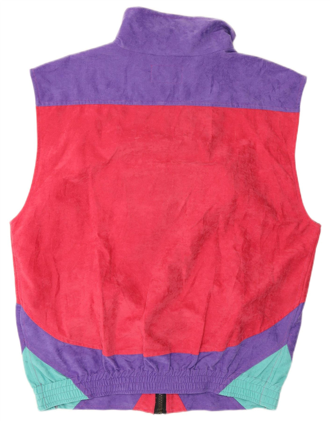 vintage Mens Sans Manches Survêtement Top Veste Medium Red Colourblock