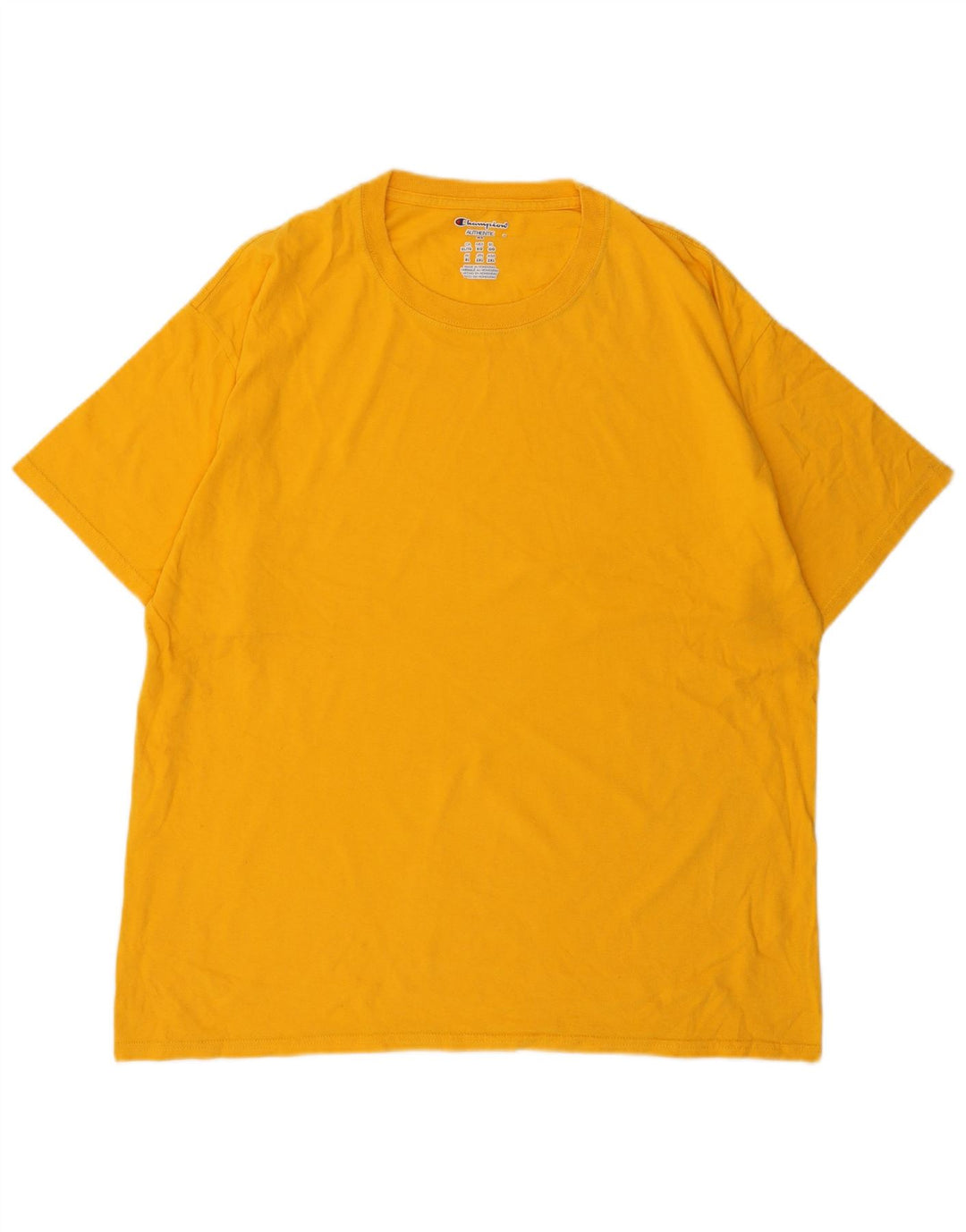 CHAMPION T-Shirt Homme Top XL Jaune Coton