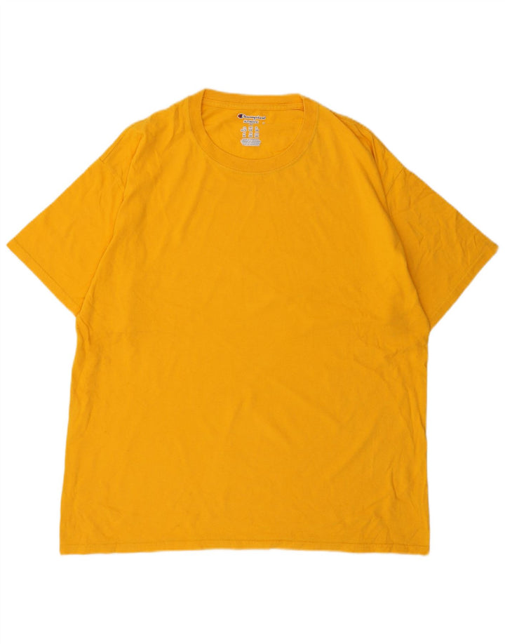 CHAMPION T-Shirt Homme Top XL Jaune Coton