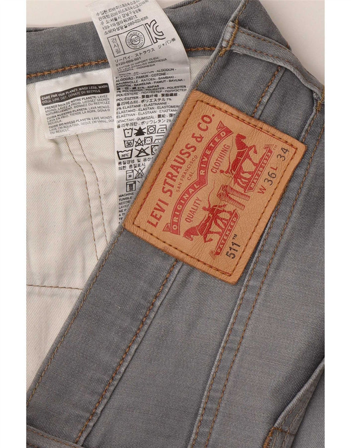 Levi's Jean Slim 511 Homme W36 L29 Gris Coton