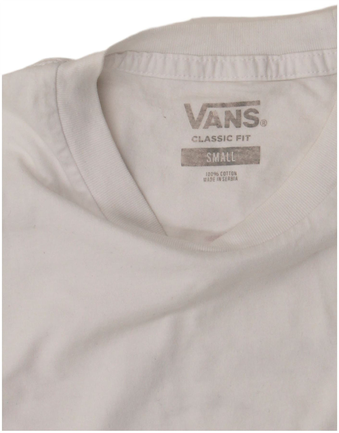 VANS T-shirt graphique coupe classique pour hommes, petit coton blanc