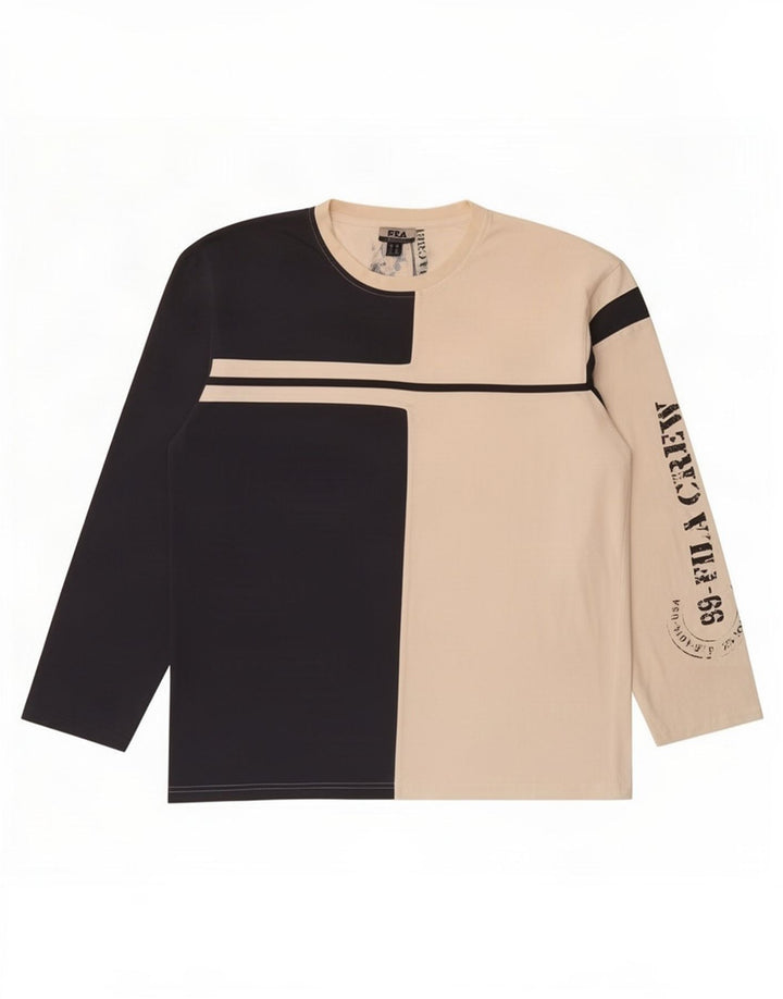 Fila Haut Graphique à Manches Longues XL Homme Blanc Colorblock