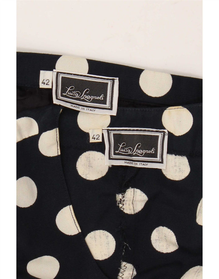 Luisa Spagnoli Ensemble jupe 2 pièces à manches courtes pour femme IT 42 Medium W32 Bleu marine
