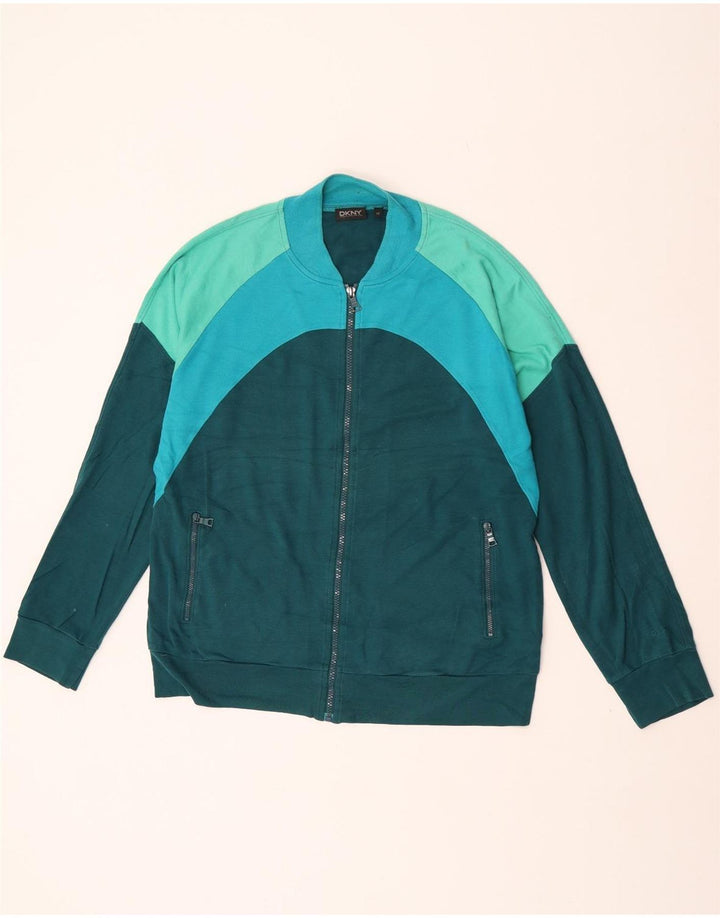 Dkny Veste de survêtement pour homme en coton color block vert moyen