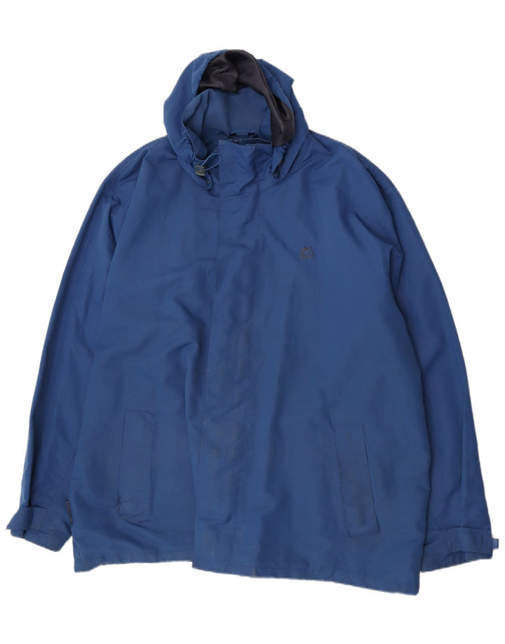 Mountain Essentials Veste de pluie à capuche pour homme UK 46 3XL Bleu Nylon