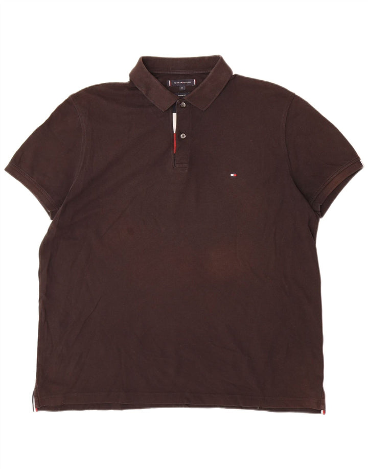 TOMMY HILFIGER Polo Regular Fit Homme 2XL Coton Noir
