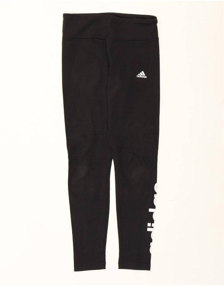 Adidas Leggings graphiques pour femmes UK 8/10 Small Noir Polyester
