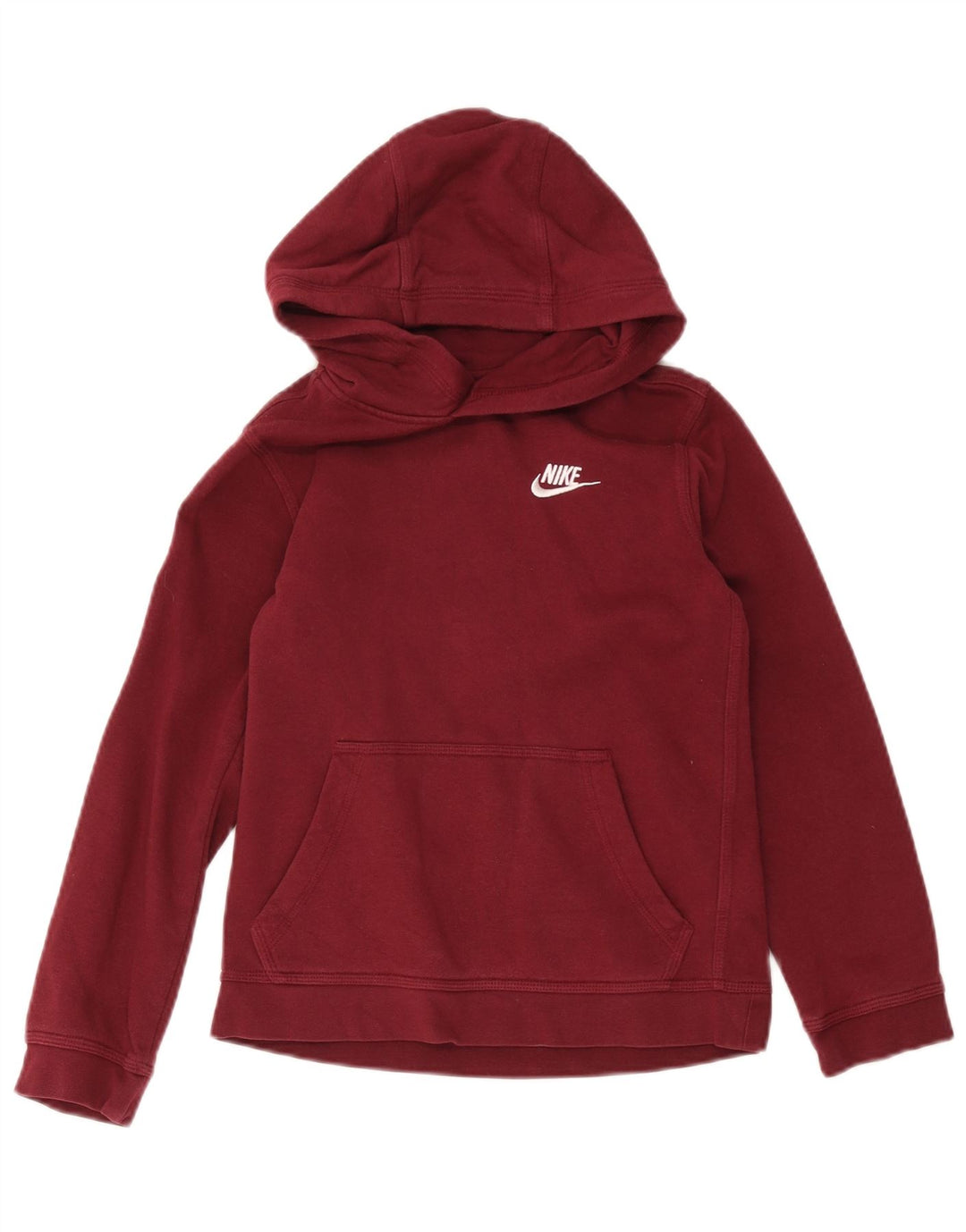 Nike Pull à capuche garçon 10-11 ans Coton bordeaux moyen