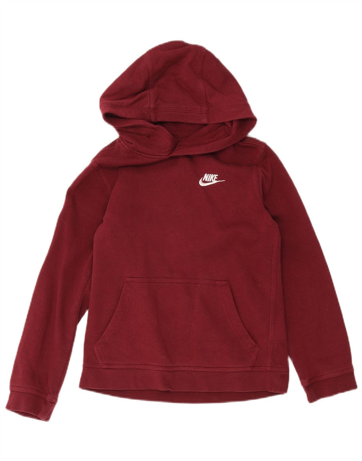 Nike Pull à capuche garçon 10-11 ans Coton bordeaux moyen