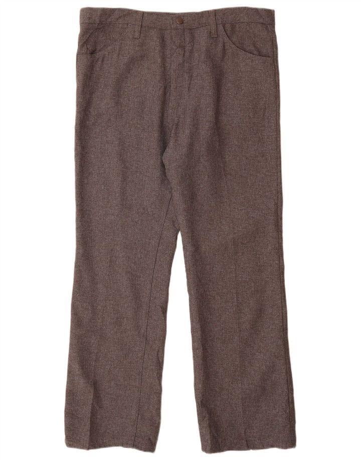 Wrangler Pantalon décontracté droit pour homme W38 L30 Gris Polyester