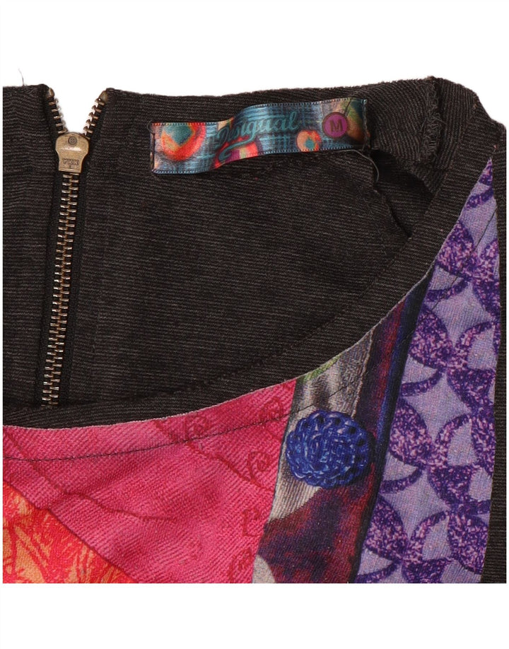 DESIGUAL Robe fourreau pour femme UK 42 Gris moyen patchwork