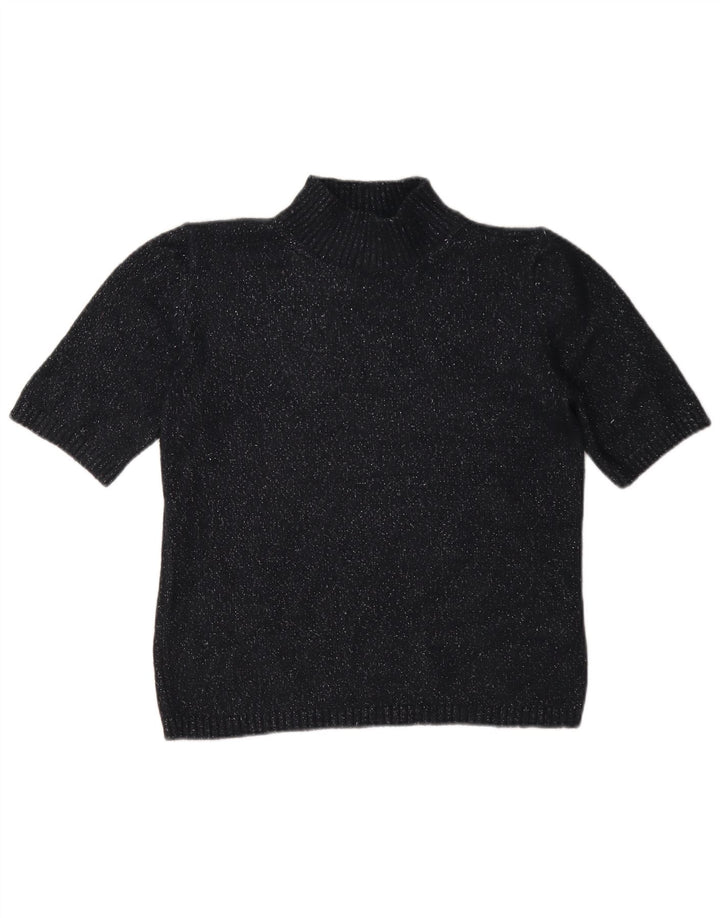 Marks & Spencer Pull col roulé pour femme UK 10 Petit Noir Moucheté