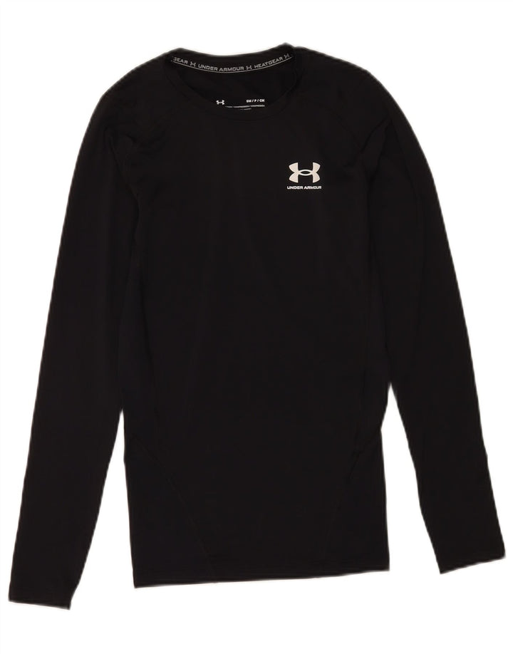 Under Armour Heat Gear Top à manches longues pour femme UK 10 Small Noir Polyester
