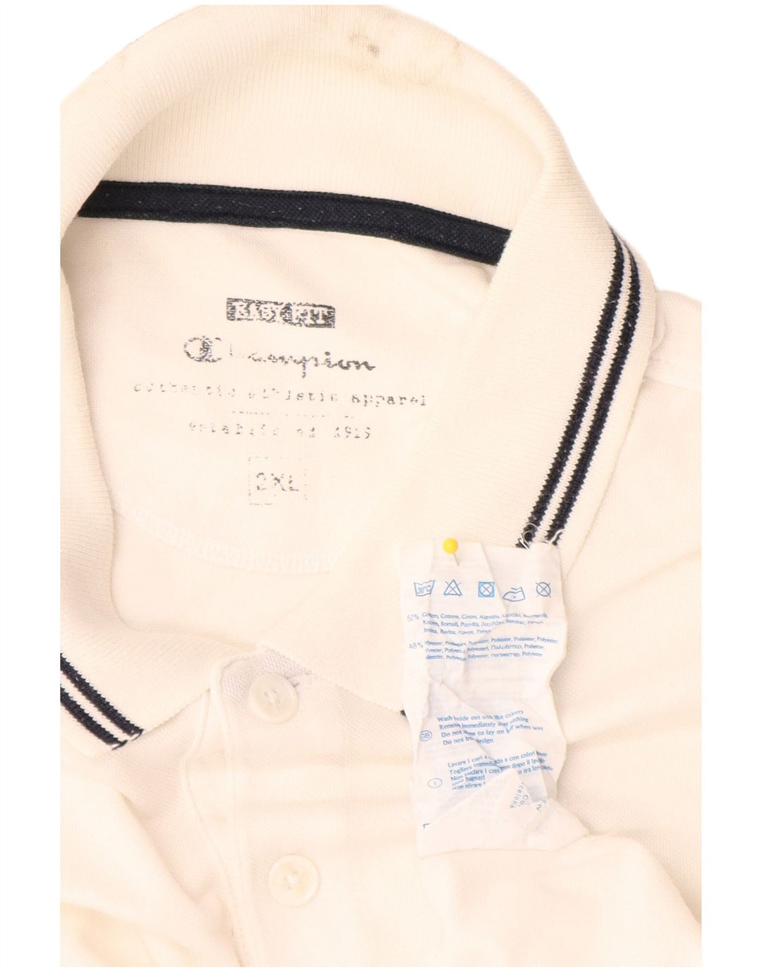 Champion Polo Homme 2XL Blanc Coton