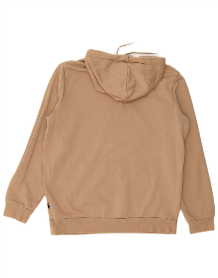 PUMA Pull à Capuche Graphique Homme Beige Moyen Coton