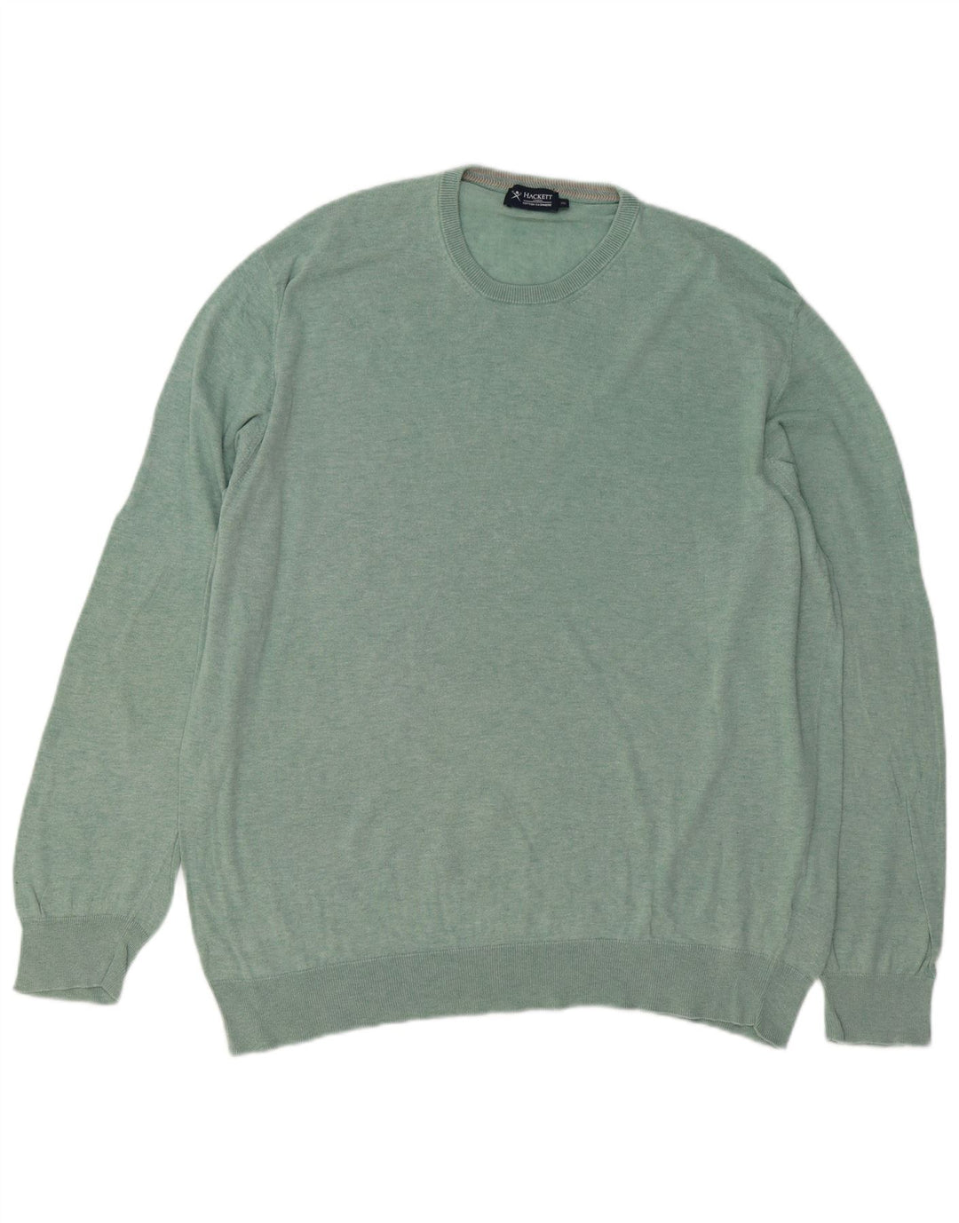 Hackett Pull à col rond pour homme 2XL en coton vert