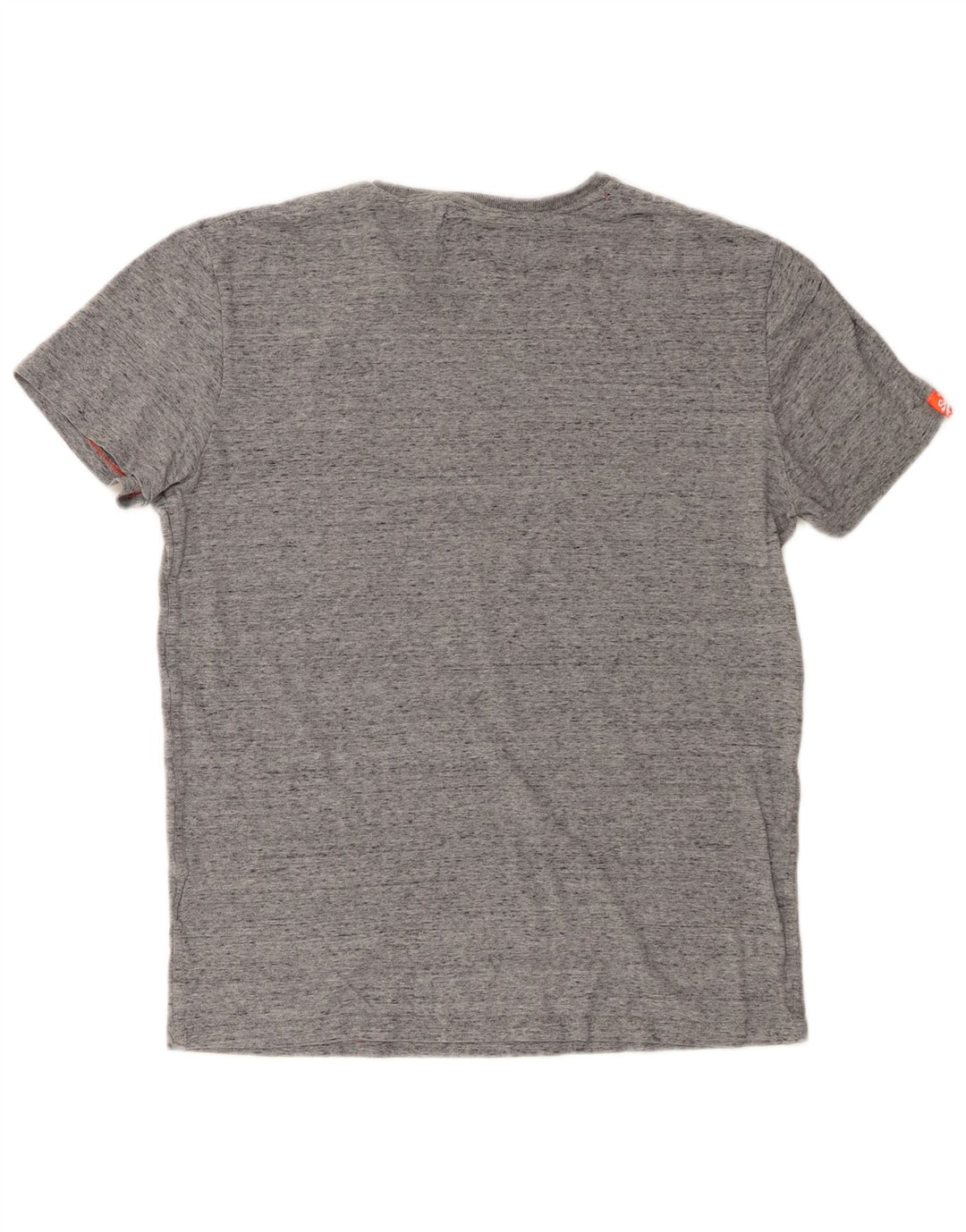 Superdry Homme T-Shirt Top Large Gris Moucheté Coton